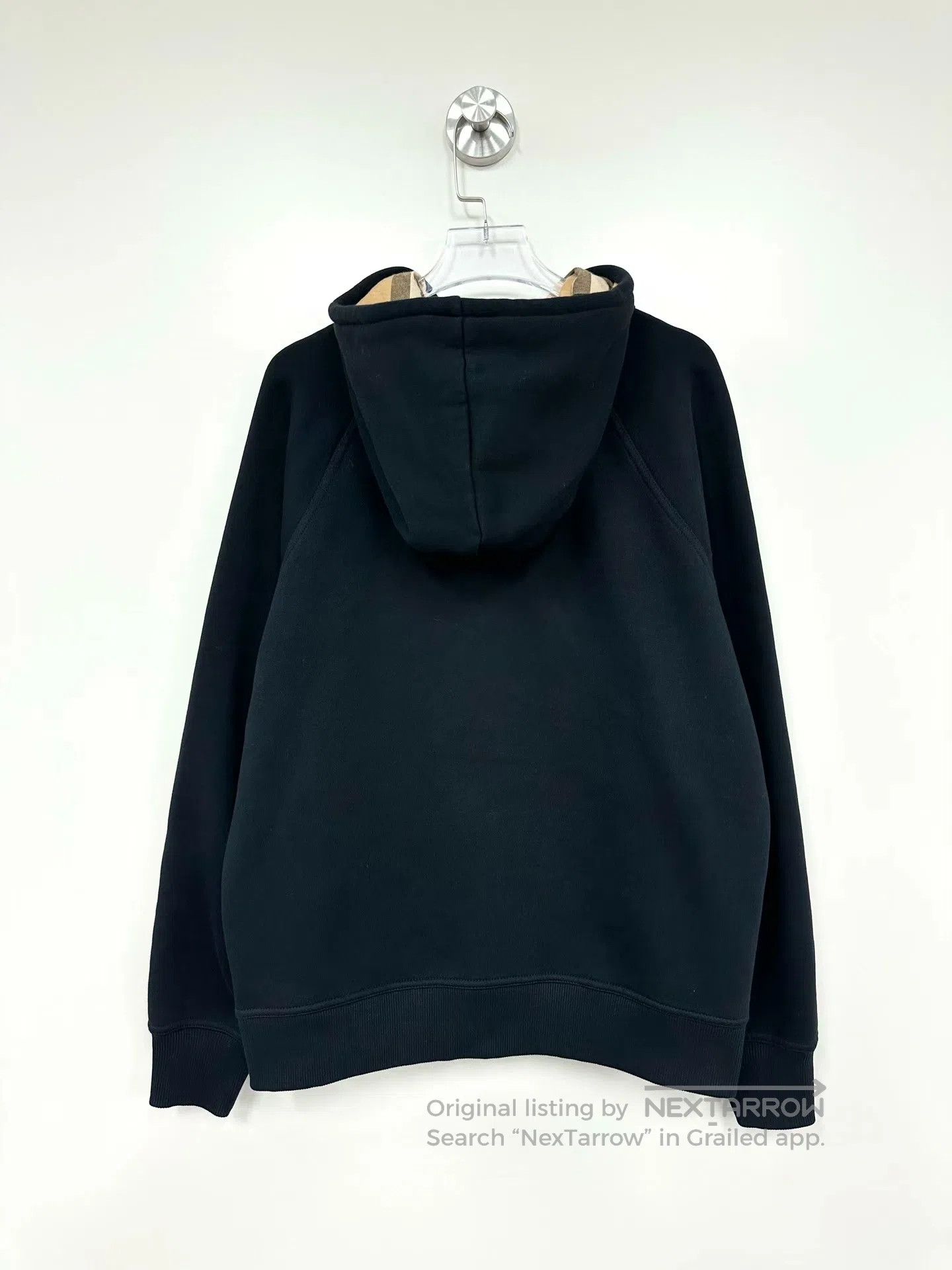 Burberry Burberry Black Plaid Zip-Up Hooded Sweatshirt Jacket| Size XL / US 12-14 / IT 48-50 - 2 Thumbnail