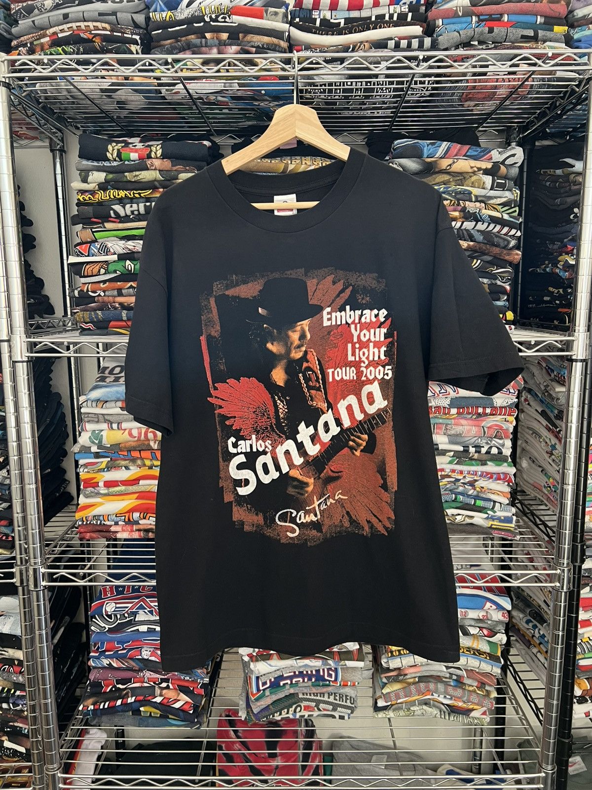 Band Tees 2005 Carlos Santana Embrace Your Light Lonely Boys Tour Tee Size US L / EU 52-54 / 3 - 1 Thumbnail