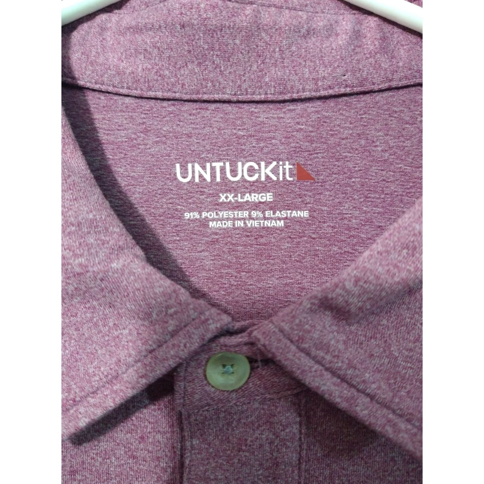 UNTUCKit UNTUCKit Polo Shirt Mens 2XL Purple Long Sleeve Casual Preppy Clavidor Knit Polyester Solid Size US XXL / EU 58 / 5 - 5 Thumbnail