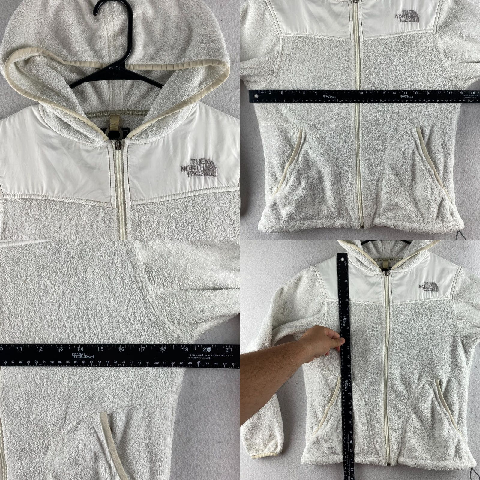 The North Face The North Face Full Zip Hoodie Womens Small S White Oso Adjustable Waist Pockets Size S / US 4 / IT 40 - 8 Thumbnail