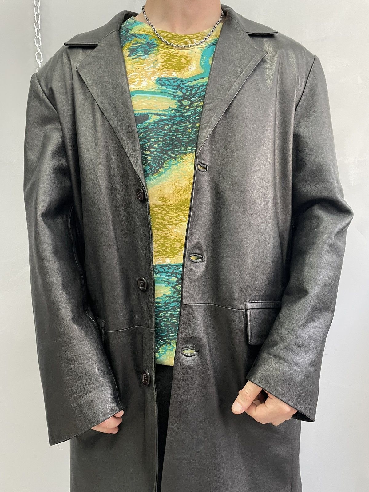 Marlboro Classics × Vintage AVANT GARDE LONG LEATHER COAT JACKET MARLBORO CLASSIC Size US XL / EU 56 / 4 - 4 Thumbnail