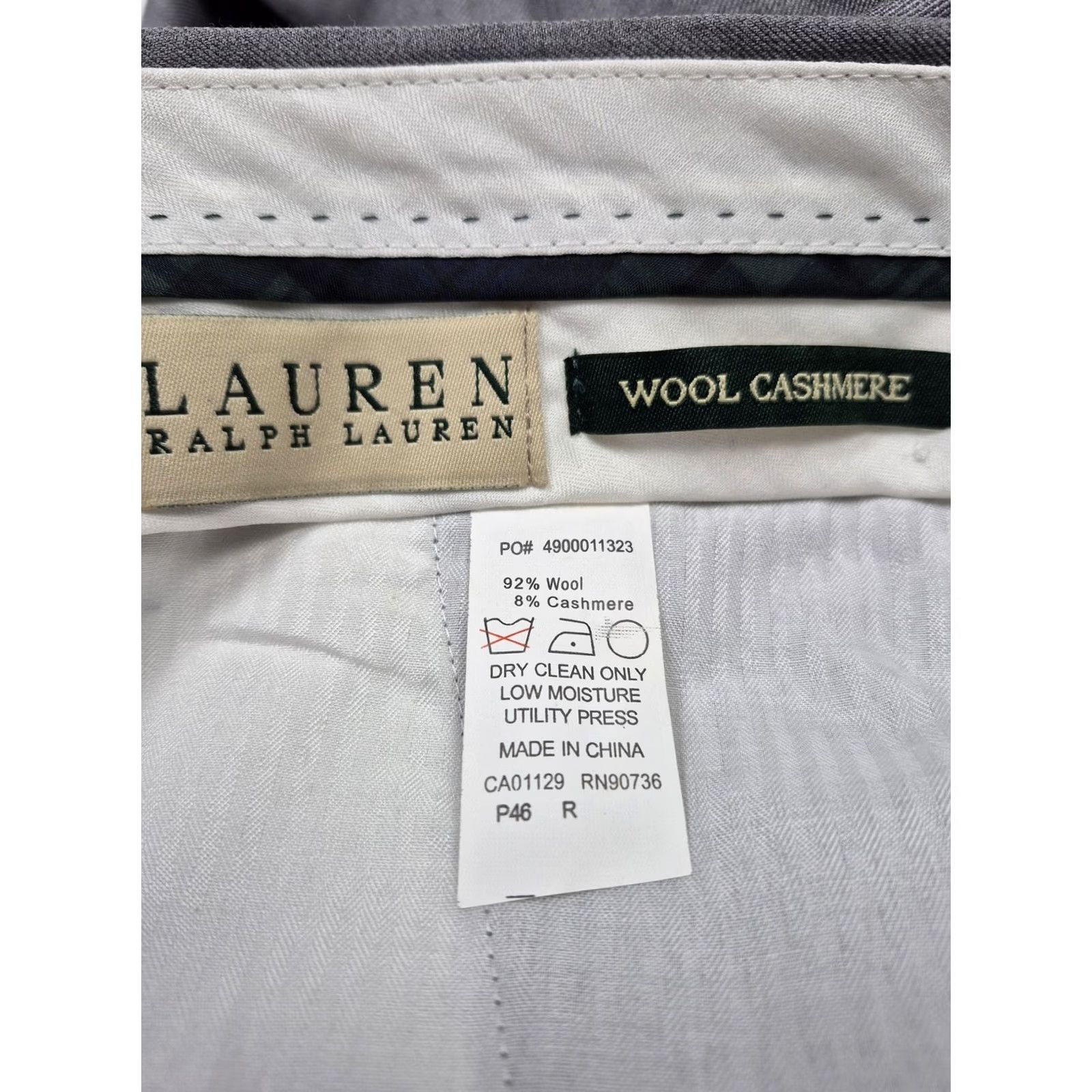Ralph Lauren Ralph Lauren Dress Pants Mens 46x36 Gray Wool Cashmere Pleated NWT VTG Size US 30 / EU 46 - 4 Thumbnail