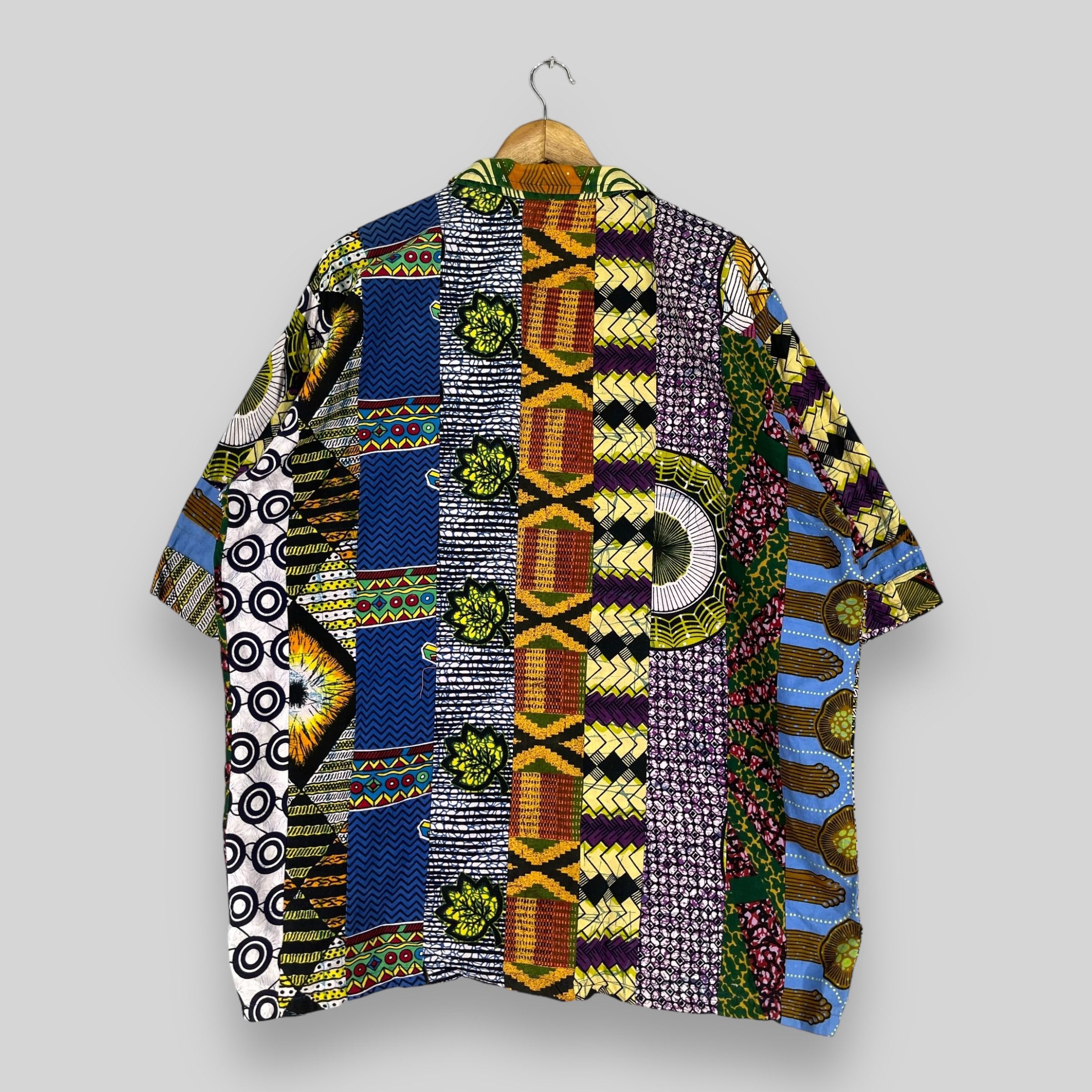 Japanese Brand × Vintage Vintage Abstract Tribal Native Reconstruct Shirt Button Up Size US XL / EU 56 / 4 - 5 Thumbnail