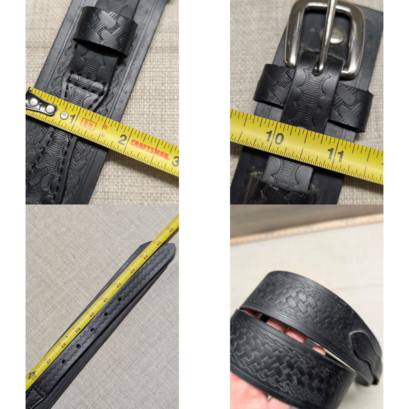Vintage VINTAGE CABELA'S western belt belt 38 black leather PU coating western style with buckle screws Men Size US XXS / EU 40 - 8 Thumbnail