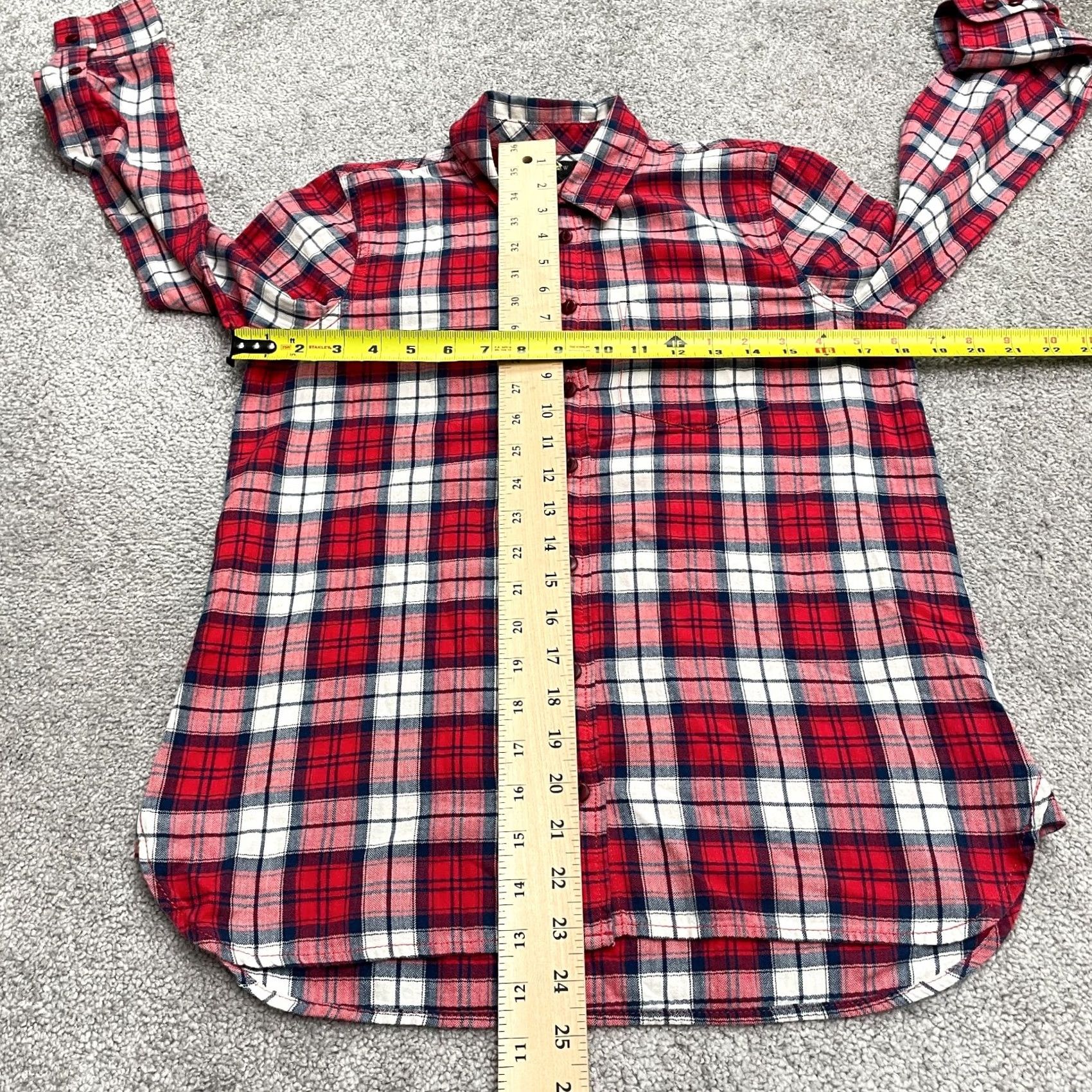 J.Crew J. Crew Shirt Womens 00 Red Plaid Flannel Button-Up Long Sleeve Cotton Casual Shirt Size XXS / US 00 / IT 34 - 5 Thumbnail