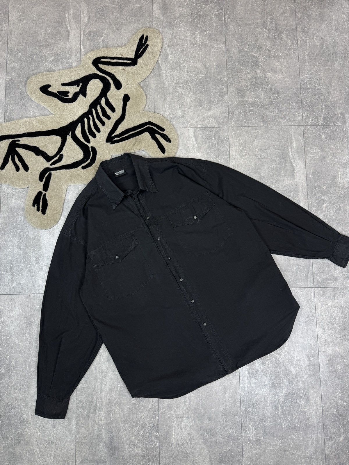 Versace Mens Vintage Versace jeans couture shirts button up black Size US XL / EU 56 / 4 - 1 Thumbnail