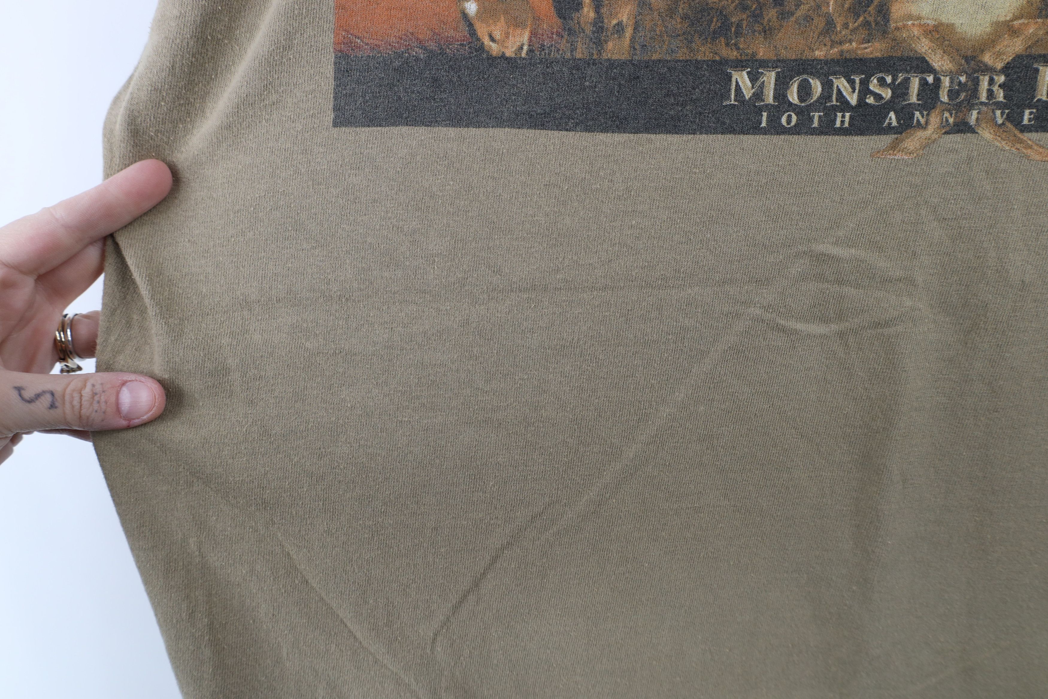 Vintage Vintage 90s Streetwear Deer Monster Bucks T-Shirt Brown Size US XL / EU 56 / 4 - 5 Thumbnail