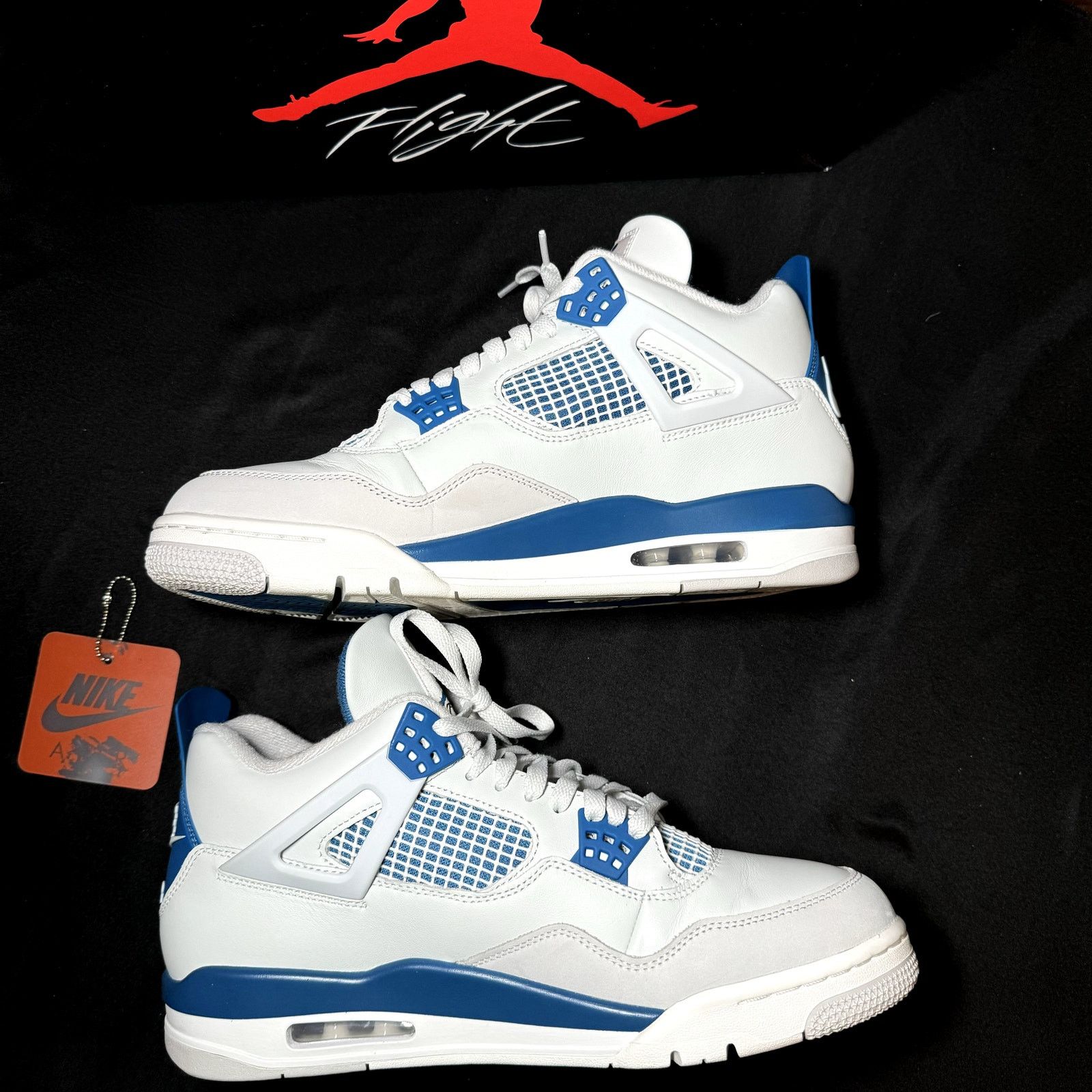 Jordan Brand × Nike Size 11 - Air Jordan 4 Retro Military Blue 2024 Men's Shoes Size US 11 / EU 44 - 3 Thumbnail