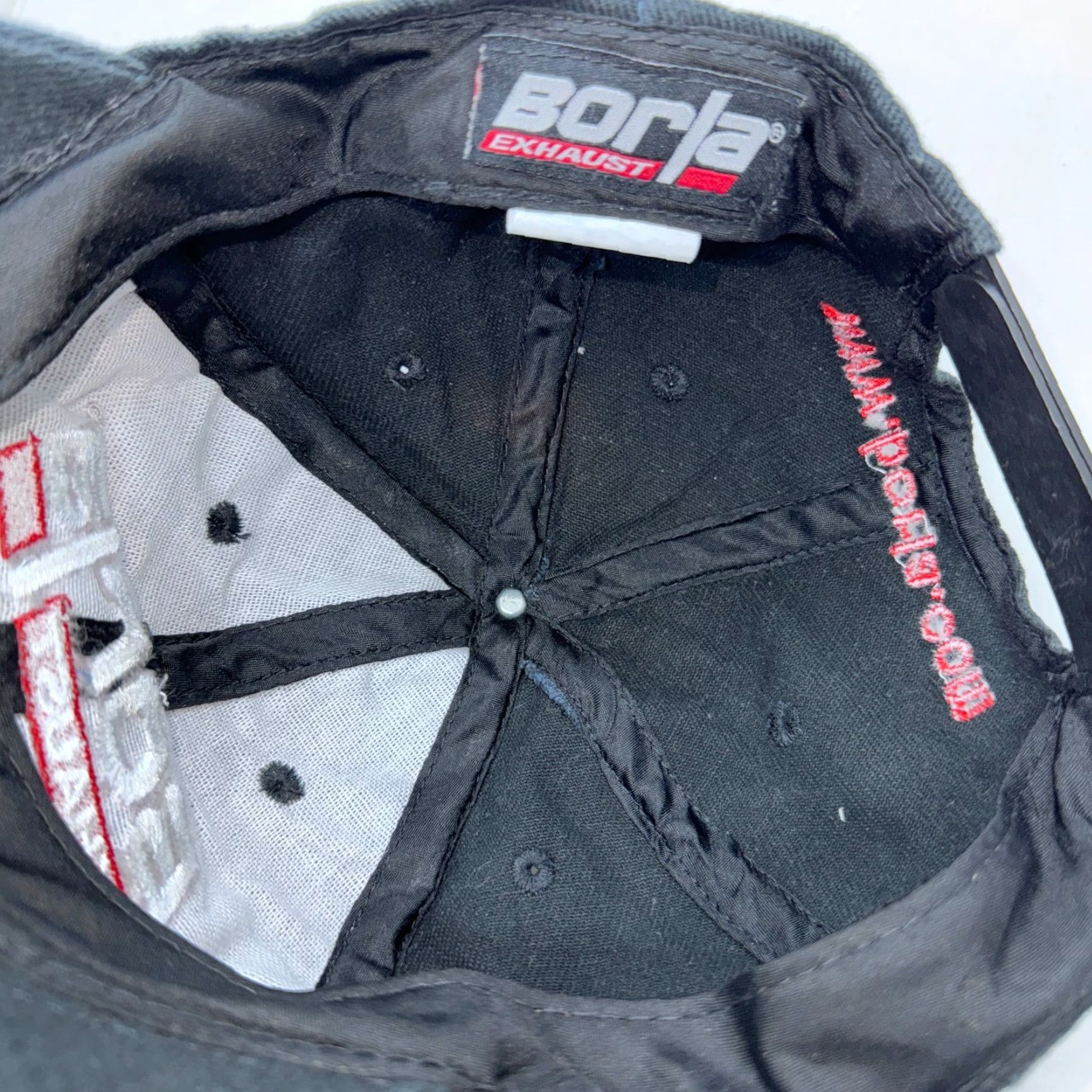 Vintage BORLA Exhaust Systems Black Snapback Hat Racing Cap, Adjustable, Cotton Canvas, Men, Logo, Lightweight, Breathable, Casual Cap Size ONE SIZE - 4 Thumbnail