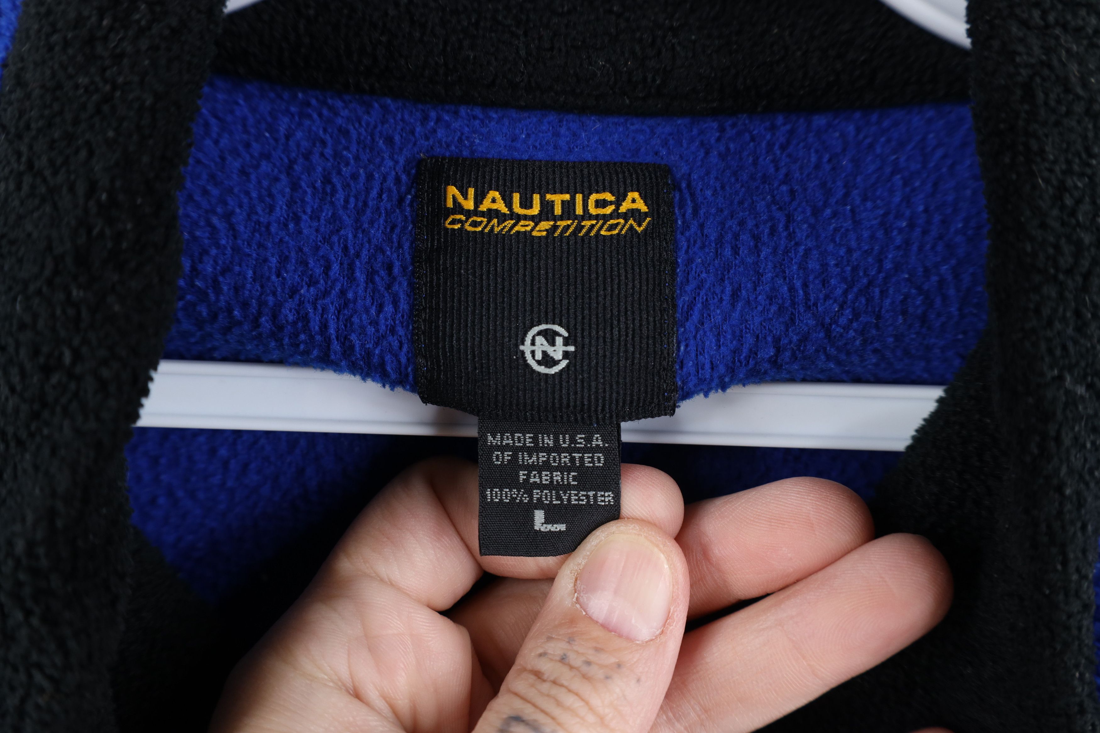 Nautica × Vintage Vintage 90s Nautica Competition Half Zip Fleece Sweater USA Size US L / EU 52-54 / 3 - 9 Thumbnail