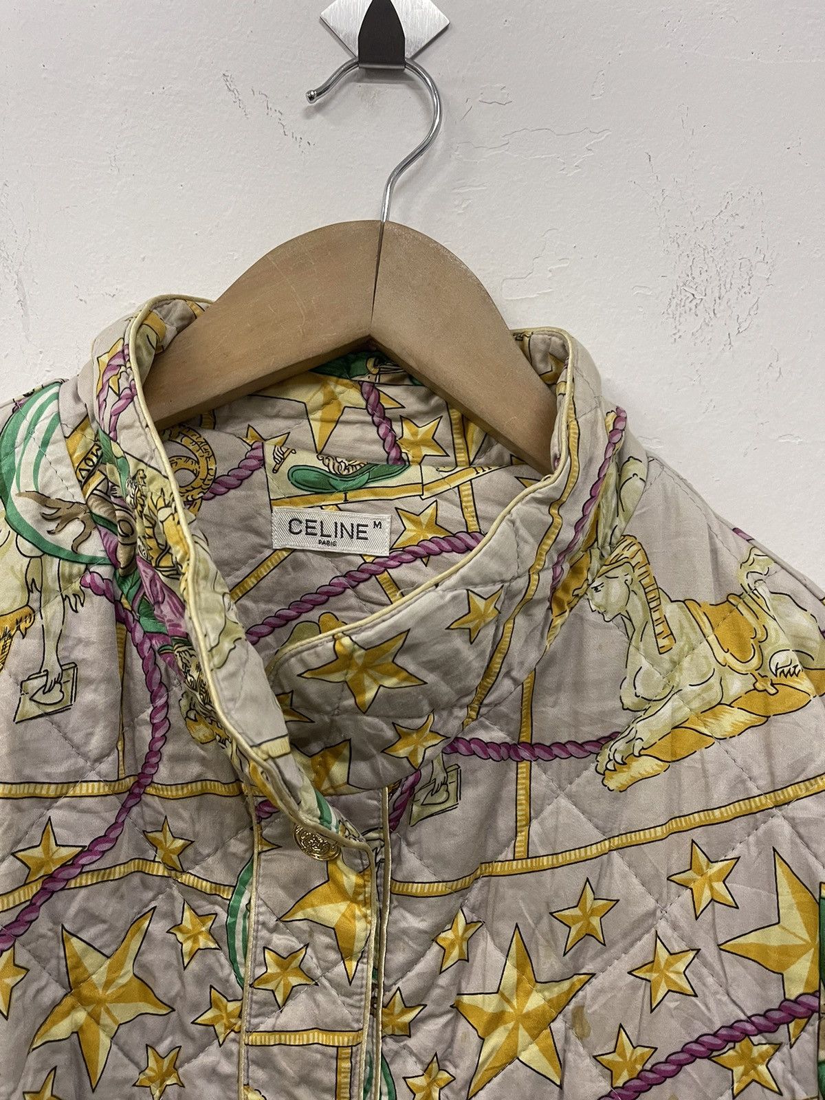 Celine × Vintage Vintage celine fullprint quilted jacket Size M / US 6-8 / IT 42-44 - 3 Thumbnail