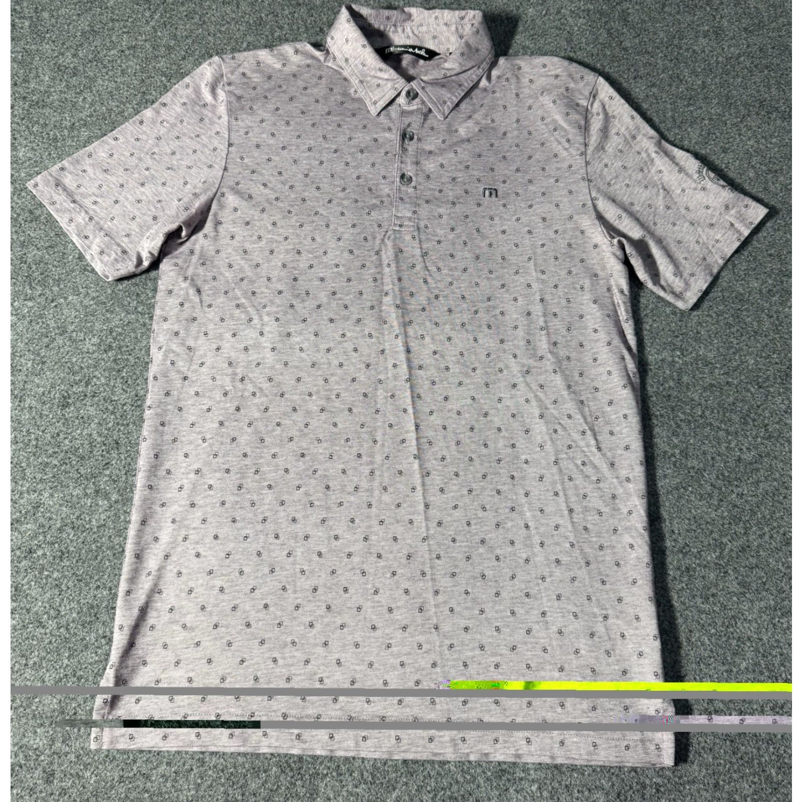 TravisMathew Travis Mathew Polo Shirt S Short Sleeve Golf Light Purple Geometric Embroidered Logo Button Collar Mens Size US S / EU 44-46 / 1 - 2 Thumbnail