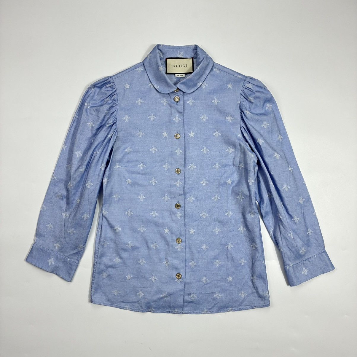 Gucci Gucci - Alessandro Michele Bee & Star Jacquard Blouse Size XS / US 0-2 / IT 36-38 - 1 Thumbnail