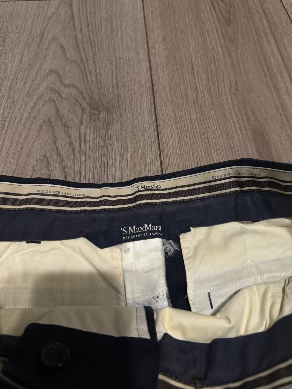 Max Mara S Max Mara pants Size 8 Blue Cotton Size 27" / US 4 / IT 40 - 5 Thumbnail