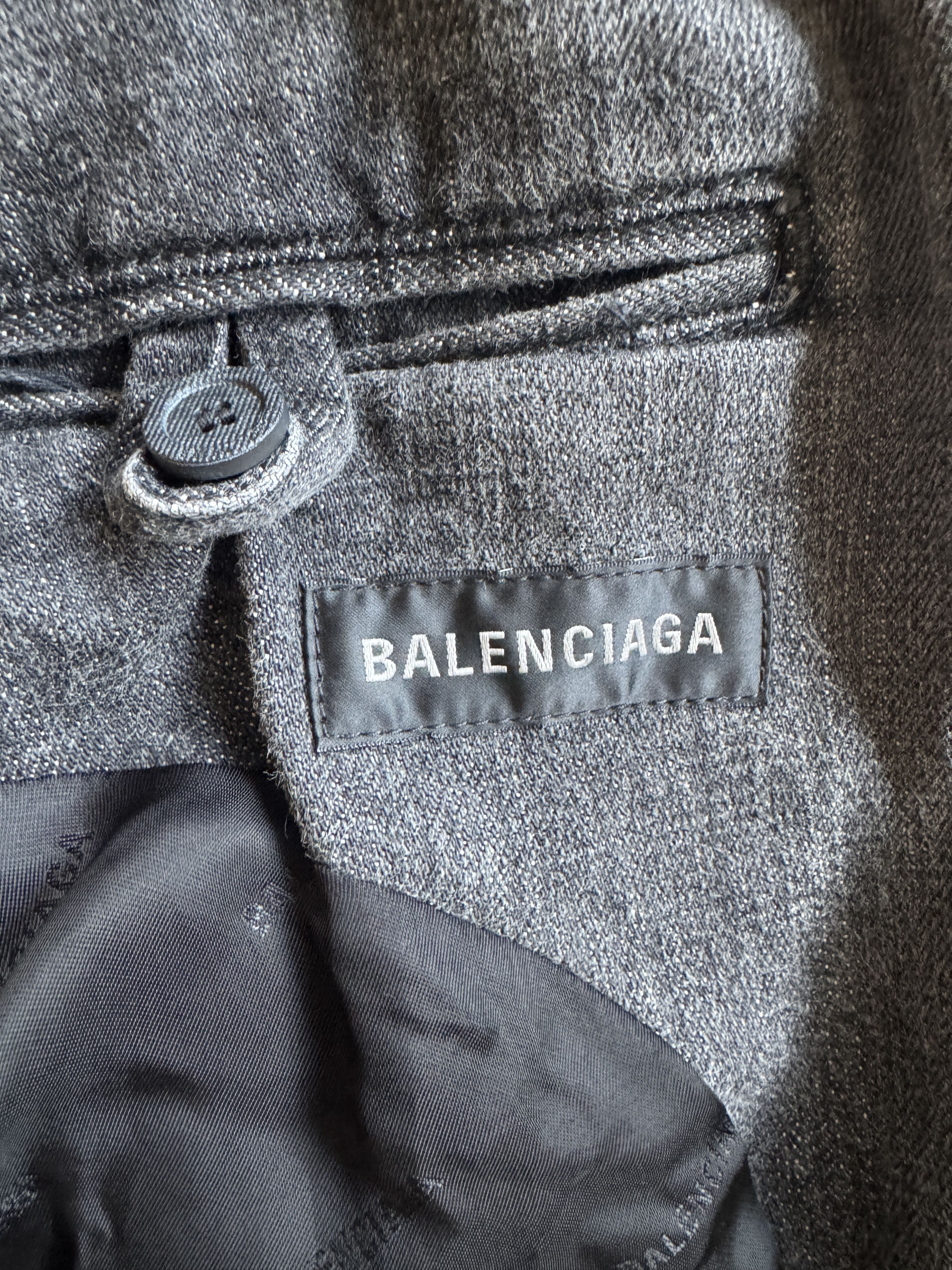 Balenciaga Washed Denim Blazer Size US L / EU 52-54 / 3 - 13 Thumbnail