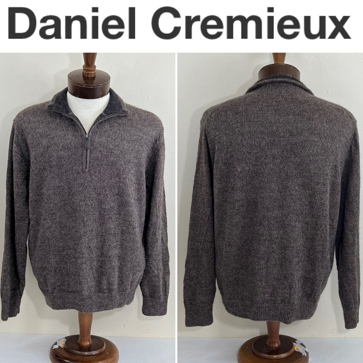 Daniel Cremieux Daniel Cremieux Men’s 1/4 Zip Undyed Alpaca Sweater ...