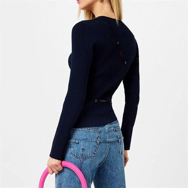 Jacquemus o1g2r1mq1024 Cardigan in Navy Size M / US 6-8 / IT 42-44 - 4 Thumbnail