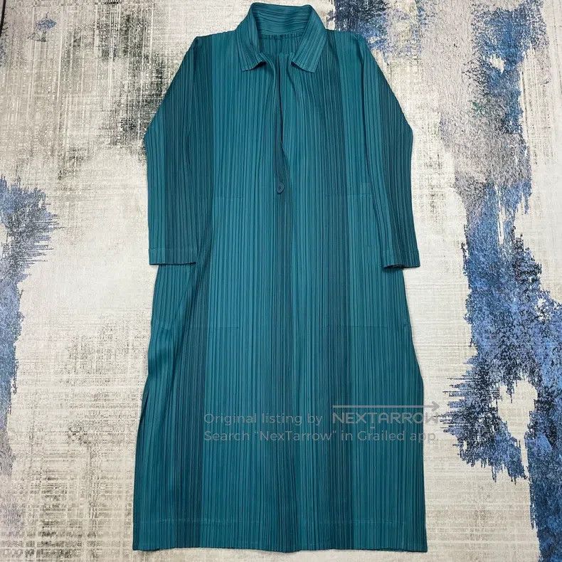 Issey Miyake Issey Miyake Blue Long Coat Size M / US 6-8 / IT 42-44 - 1 Thumbnail