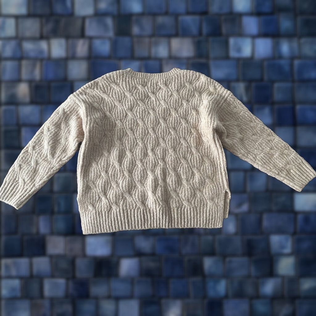 Lucky Brand Lucky Brand Cable Knit Sweater Women Large Orange Long Sleeve Pullover Sweater Pullover BeamGeometric Bohemian 80s? Size L / US 10 / IT 46 - 1 Thumbnail