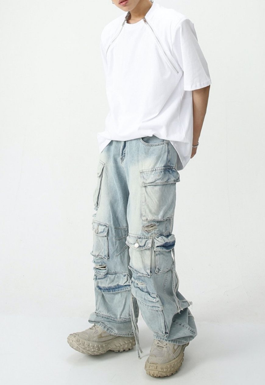 Other Men’s Pocket Destroyed Cargo Jeans Size US 30 / EU 46 - 3 Thumbnail