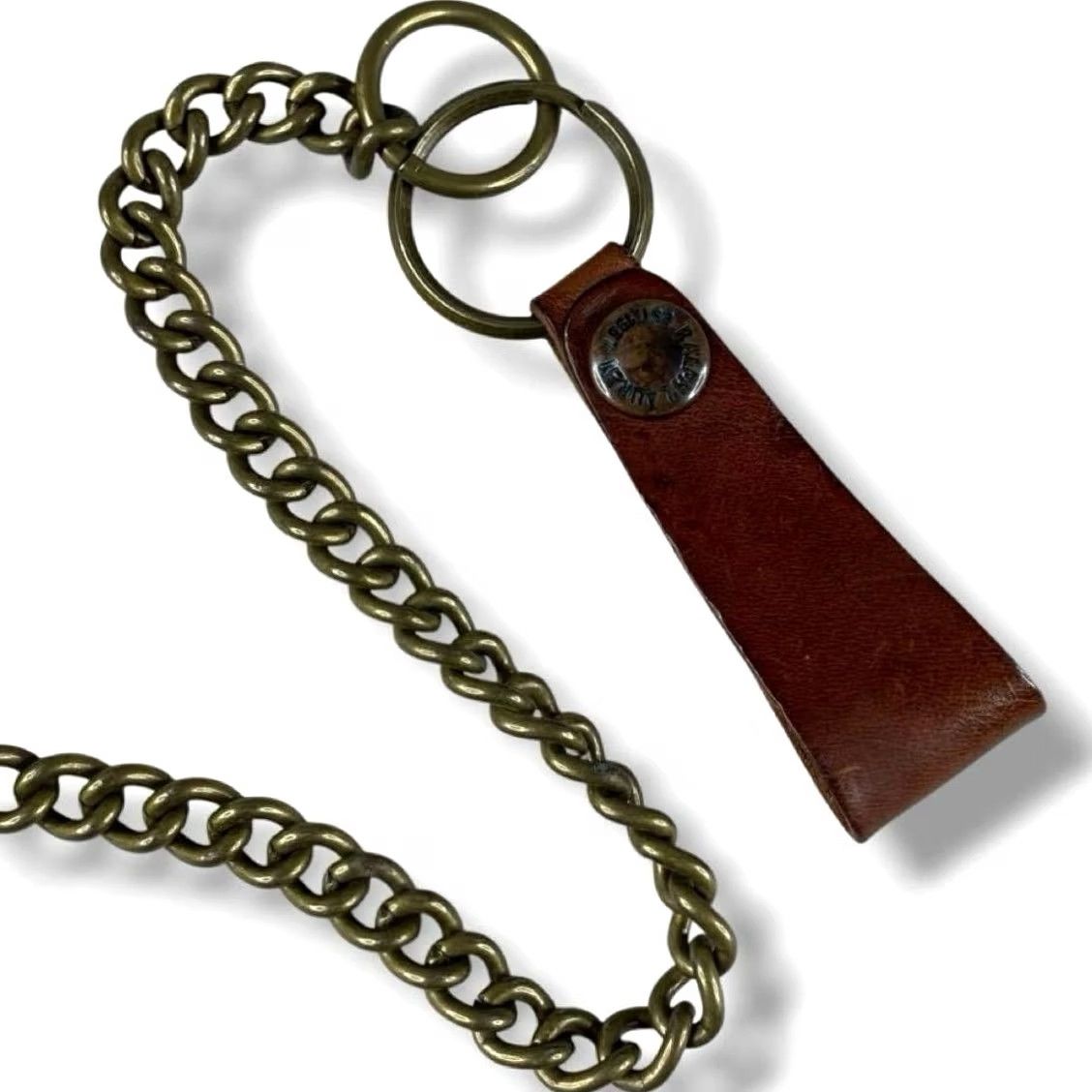 Ralph Lauren VINTAGE RRL Ralph Lauren Leather Biker Wallet Brown with Chain Logo Size ONE SIZE - 7 Thumbnail