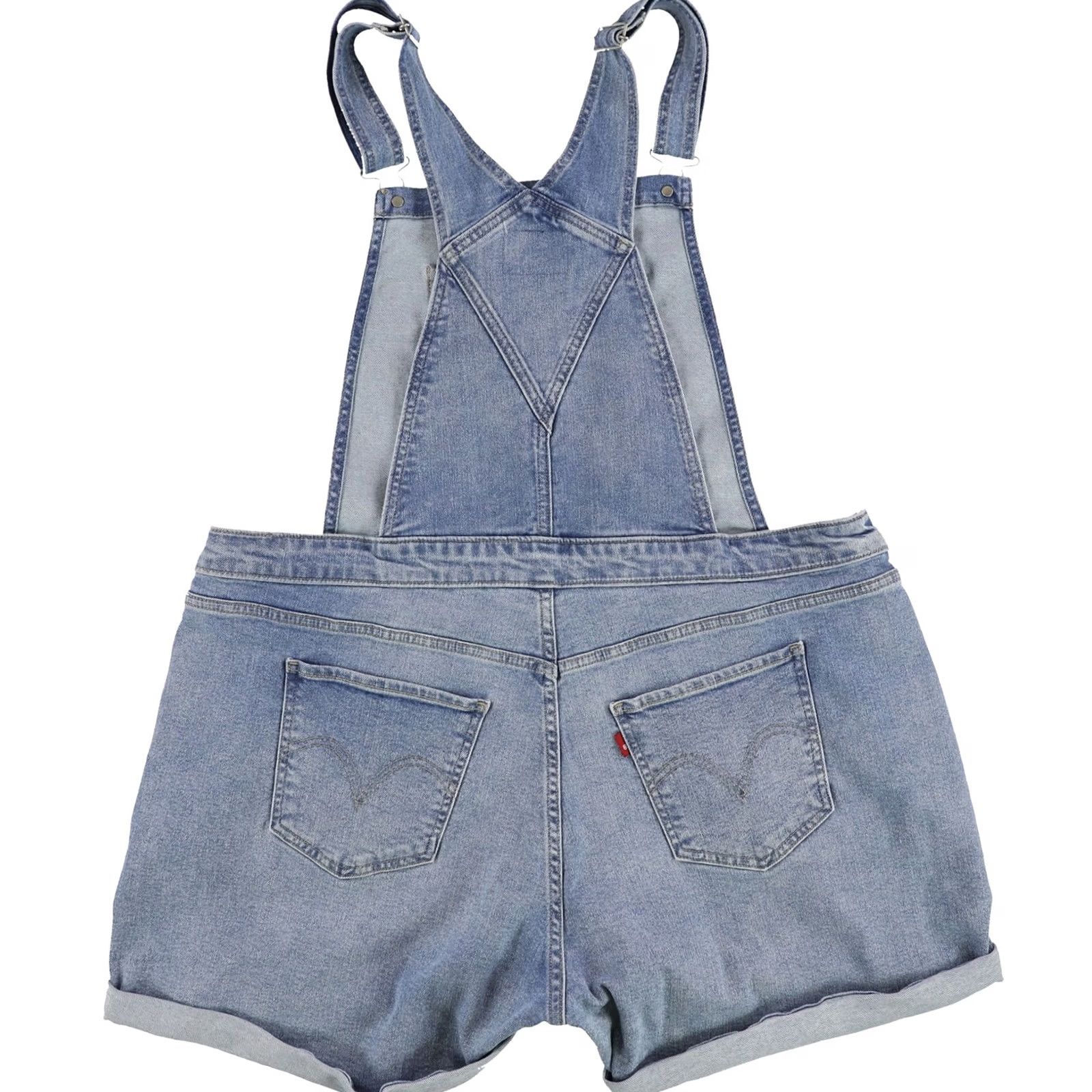 Levi's Levi's Womens Shortalls Blue Plus Size 18W Size 40" / US 18 - 2 Thumbnail
