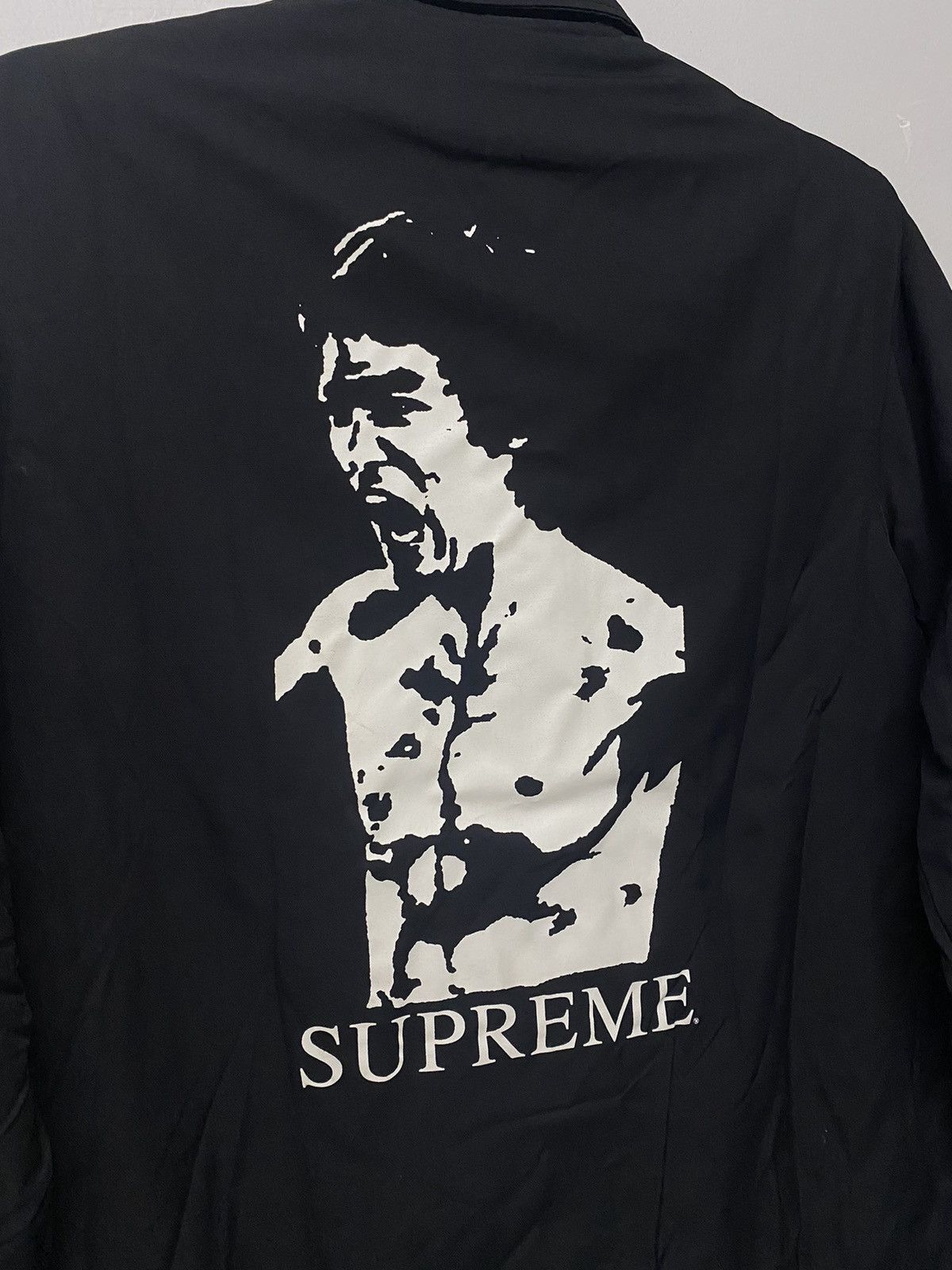 image of Bruce Lee Coach Jacket in Black, Men's (Size Medium)