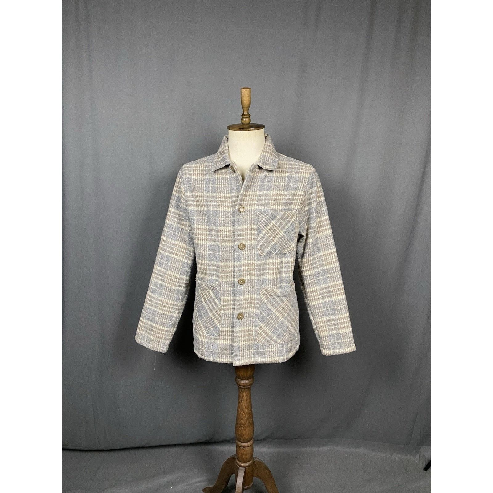 Folk MINT! Folk Men's Gray Beige Multipocket Workwear Jacket Size Size US L / EU 52-54 / 3 - 3 Thumbnail