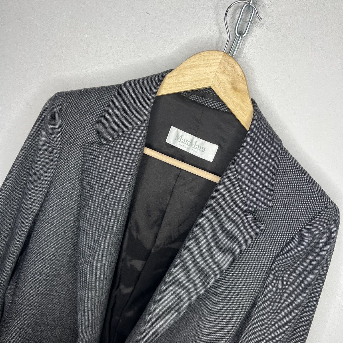 Max Mara Max Mara Blazer Women Gray Wool Size M Size XL / US 12-14 / IT 48-50 - 6 Thumbnail