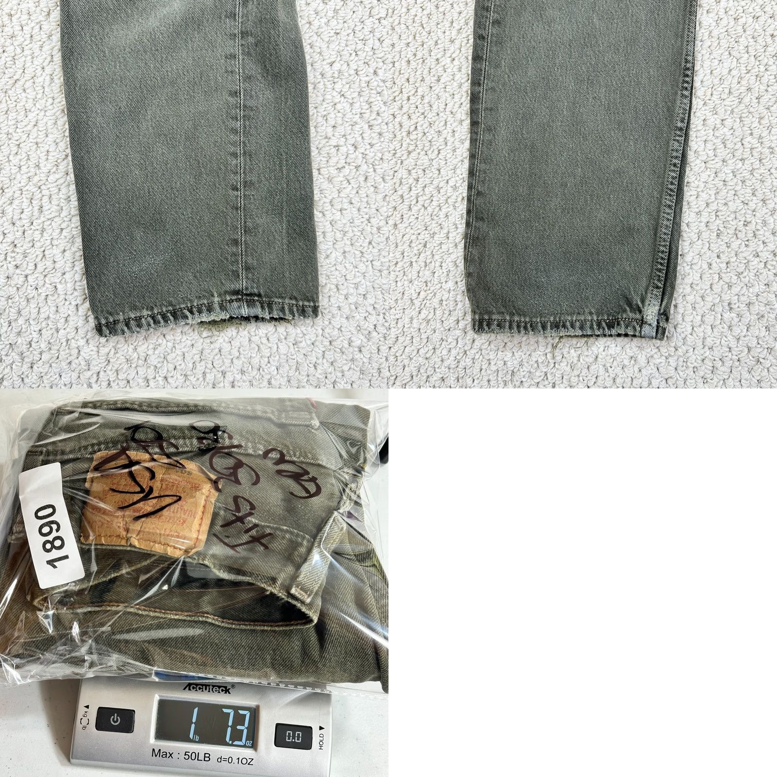 Levi's VINTAGE Levi's 501 Jeans Mens 30x30 Green Olive Denim USA Wallet Fade Size US 30 / EU 46 - 11 Thumbnail