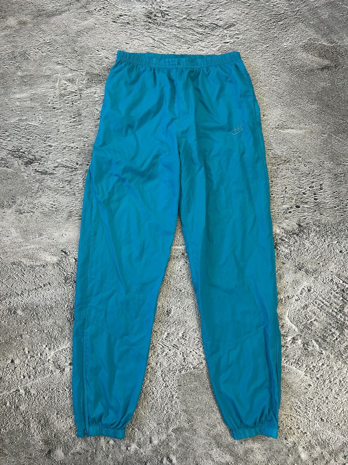Nike 80s Nike vintage blue track pants small logo turquoise Size US 30 / EU 46 - 1 Thumbnail