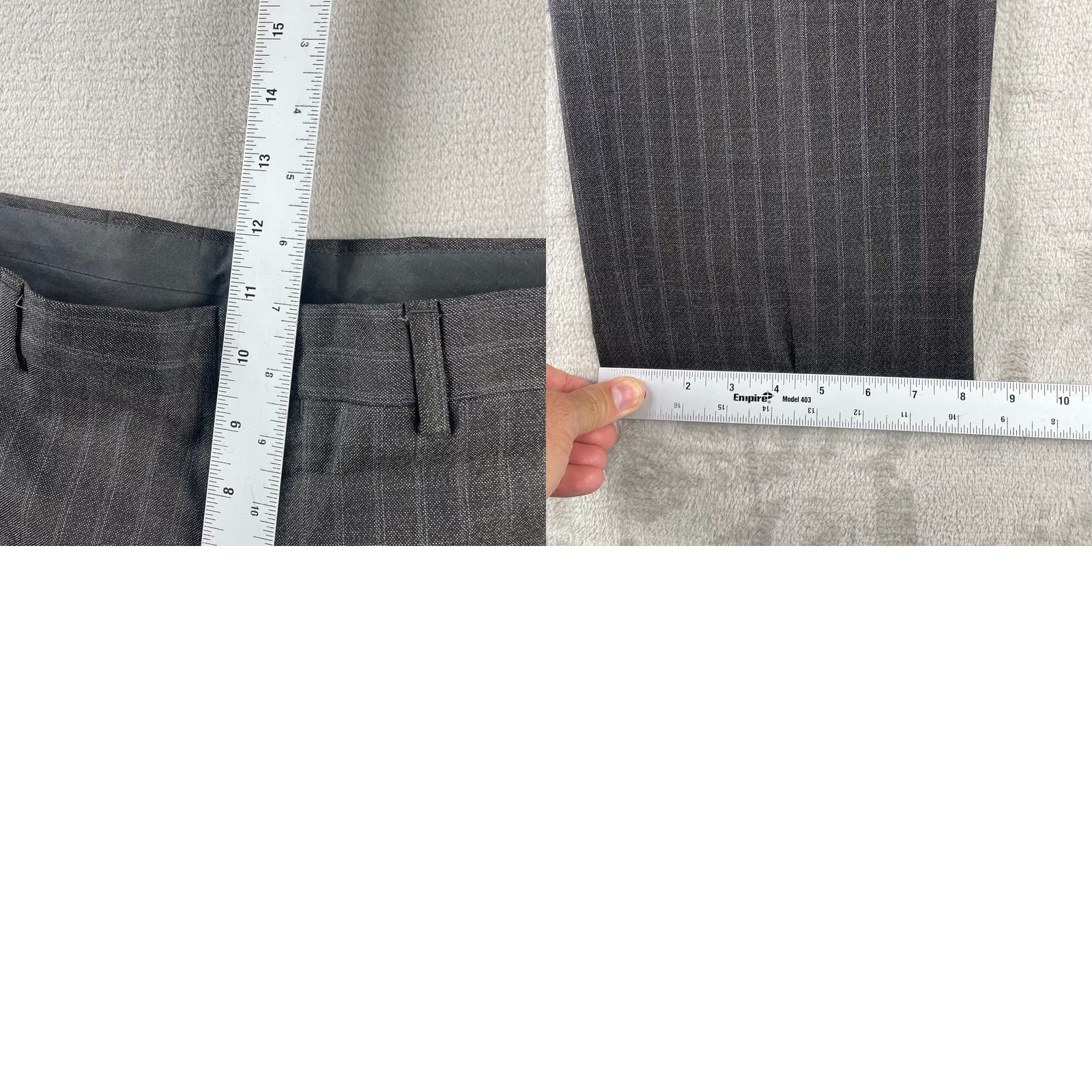 Etro ETRO Milano Pants Men 50 Grey Check Wool Trousers Made in Italy 32x29 Slim Straight Dress Pants Mens Size US 32 / EU 48 - 9 Thumbnail