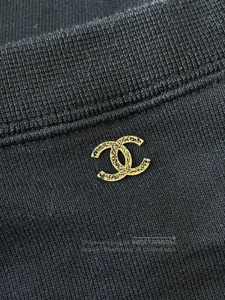 Chanel Chanel Greek series black gold-plated logo double CT shirt Size L / US 10 / IT 46 - 4 Thumbnail