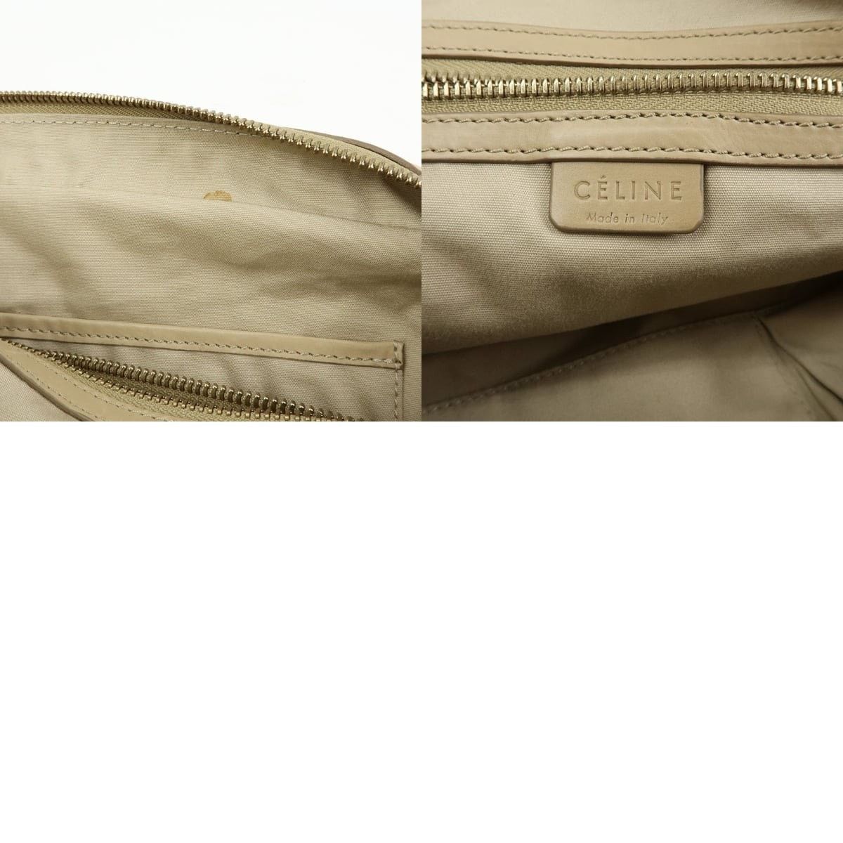 Celine Celine Studded Calfskin Bowling Bag Tan Size ONE SIZE - 8 Thumbnail