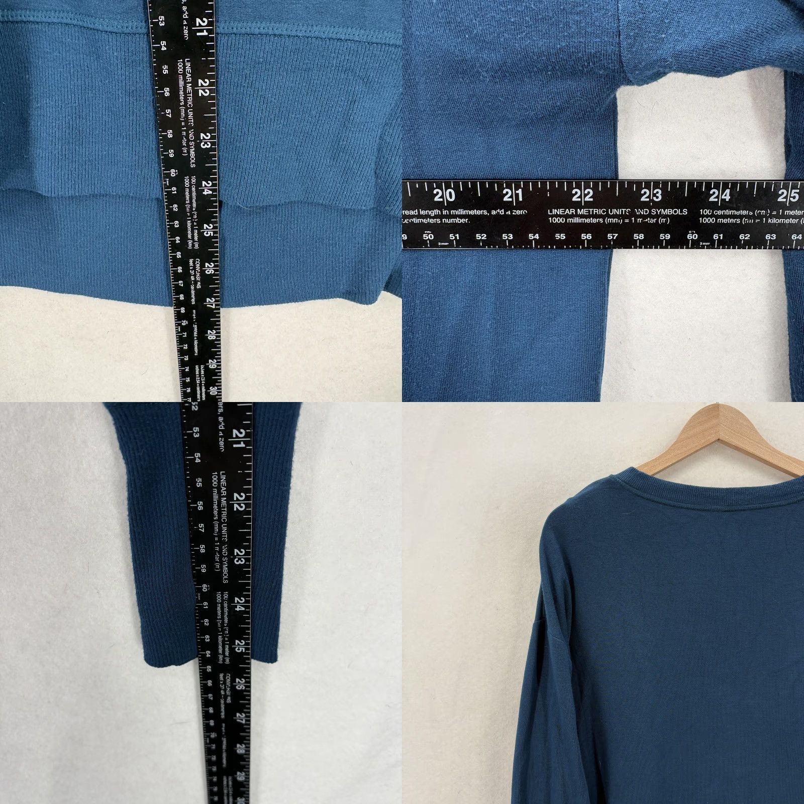 Athleta Athleta Sweatshirt Womens Small Blue Coaster Luxe Pullover Crew Neck Thumbhole Cuff Modal Polyester Spandex Knit Size S / US 4 / IT 40 - 8 Thumbnail