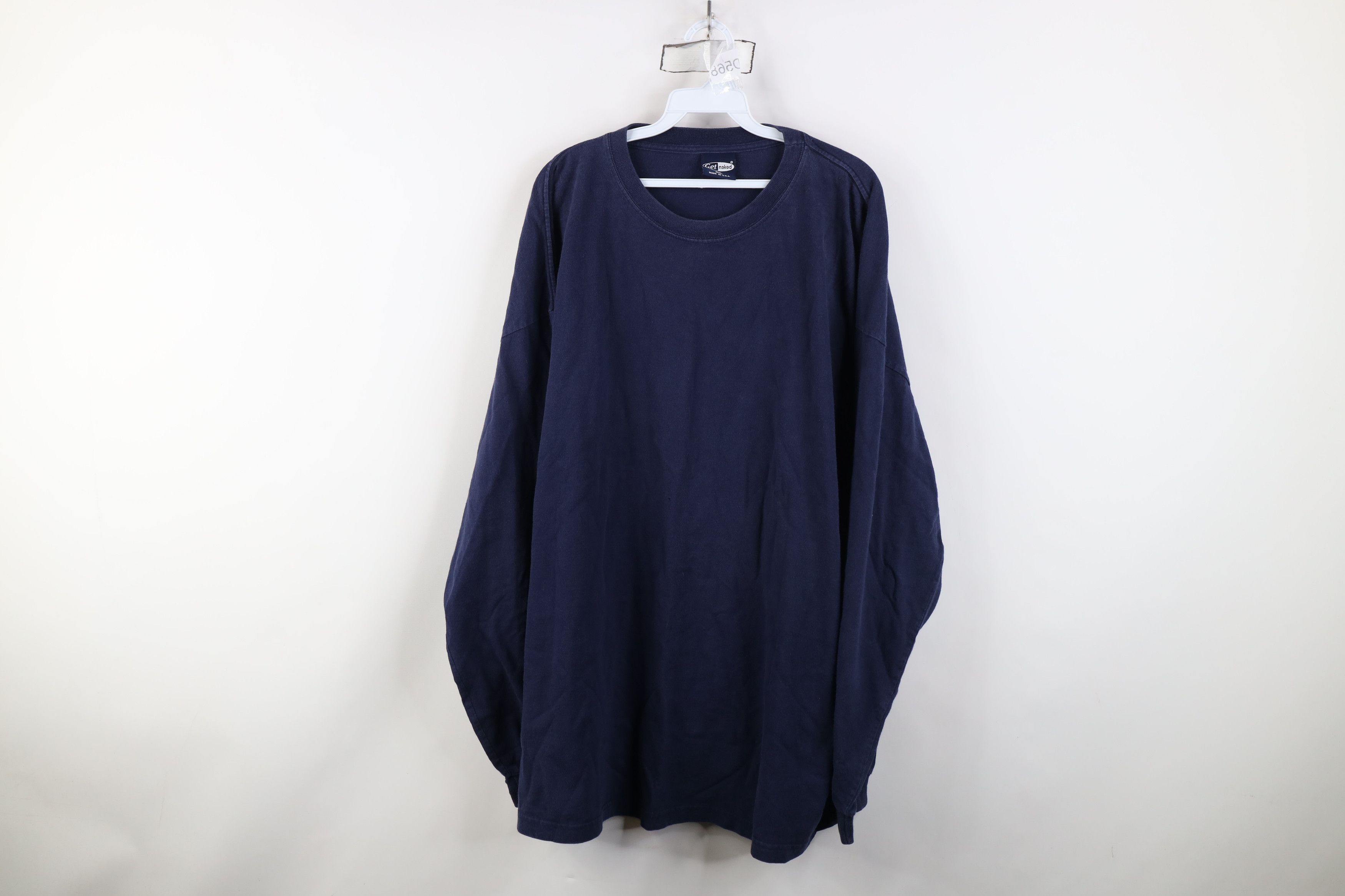 Vintage Vintage 90s Streetwear Cotton Long Sleeve T-Shirt Blue USA Size US XXL / EU 58 / 5 - 1 Thumbnail