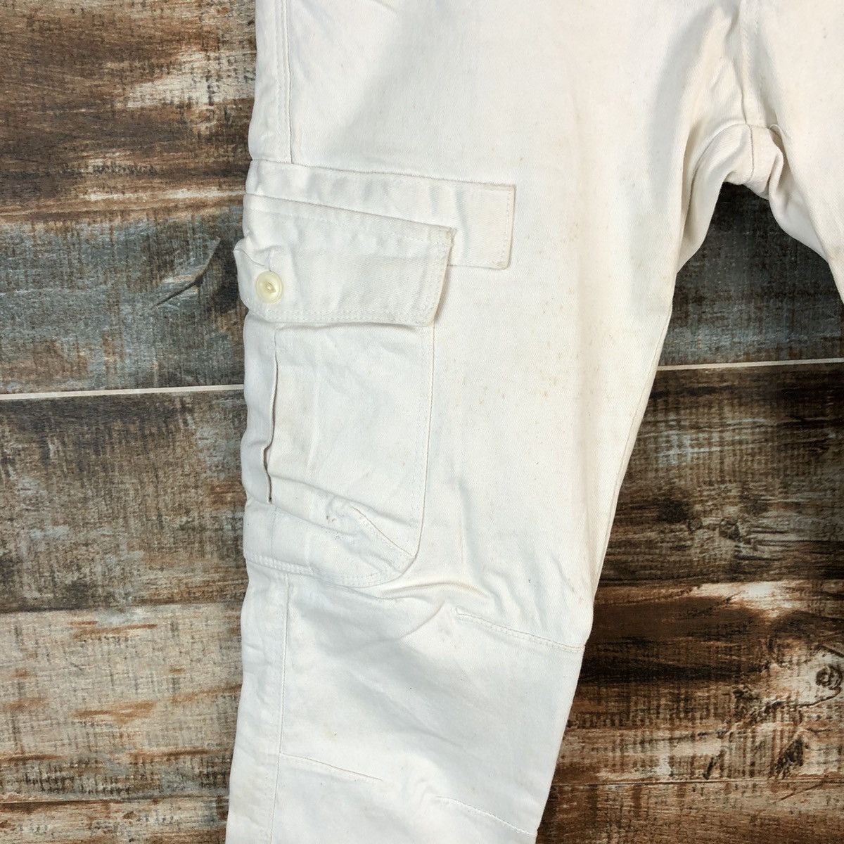 Vintage Authentic White utility tactical cargo vintage Pants #A2384 Size US 31 - 9 Thumbnail