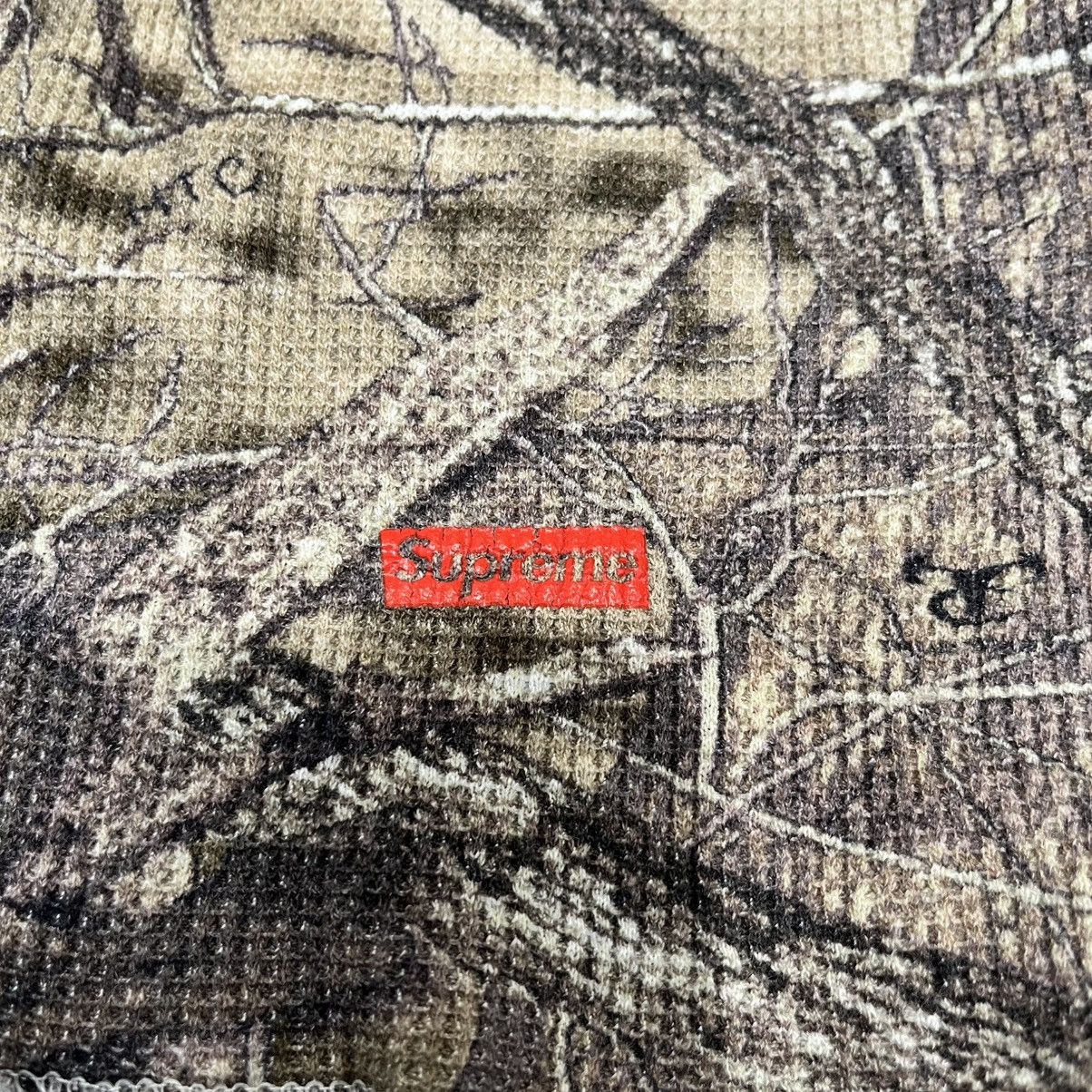 Supreme Hanes Bones Thermal Crew Woodland Camo