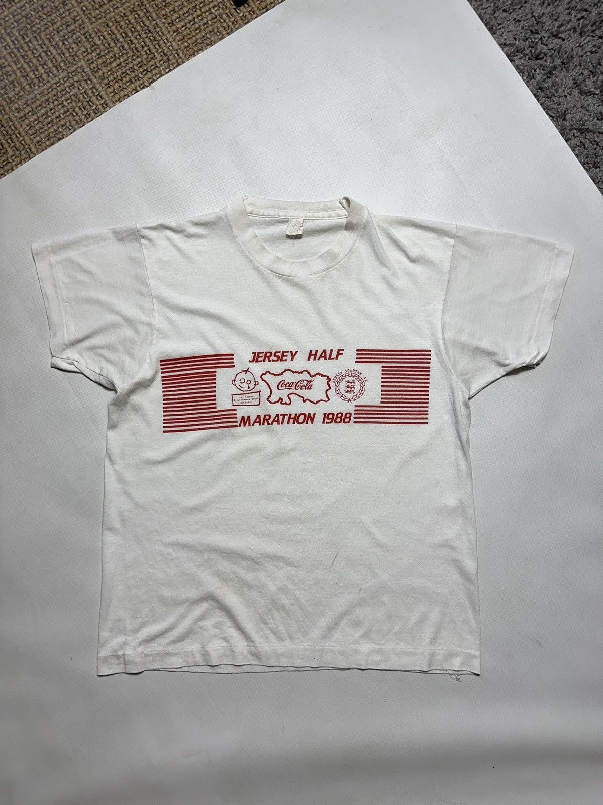 Vintage Vintage tee Jersey Half Marathon 1988 CocaCola Size US M / EU 48-50 / 2 - 1 Thumbnail