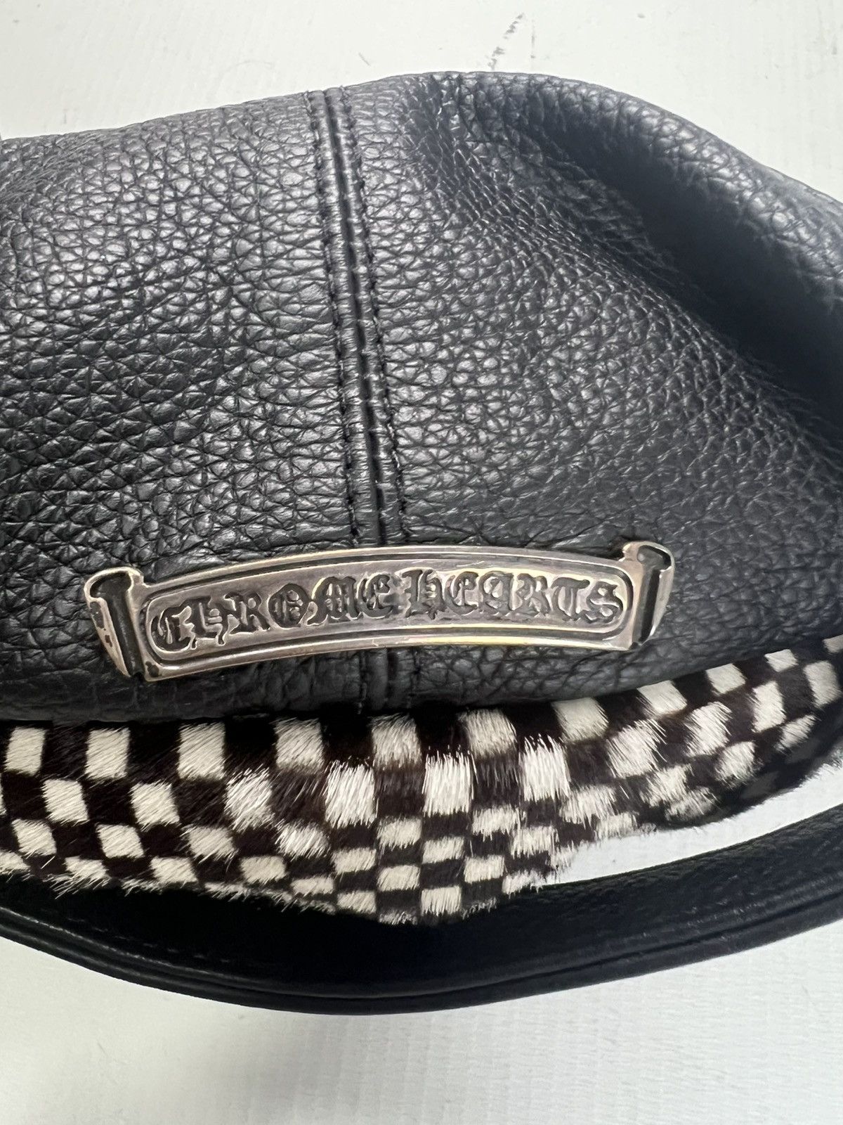 Chrome Hearts CHROME HEARTS CHECKERED PONYHAIR SATCHEL SNAT BAG SZ:OS Size ONE SIZE - 7 Thumbnail