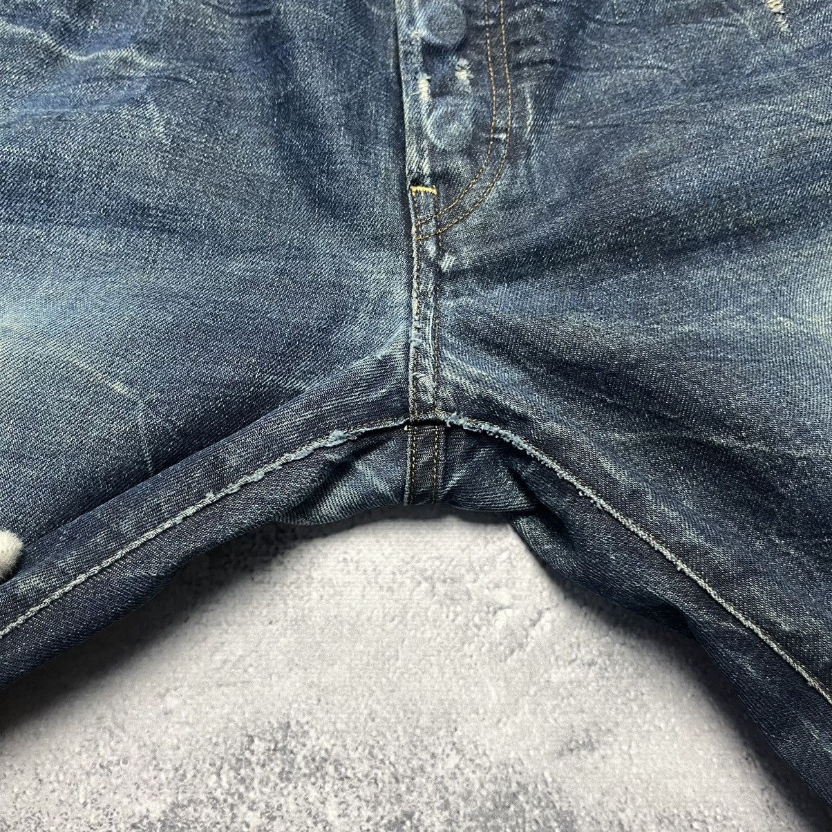 G-Star Vintage G-Star RAW 3301 Low Tapered Distressed Denim Jeans Size US 38 / EU 54 - 15 Thumbnail