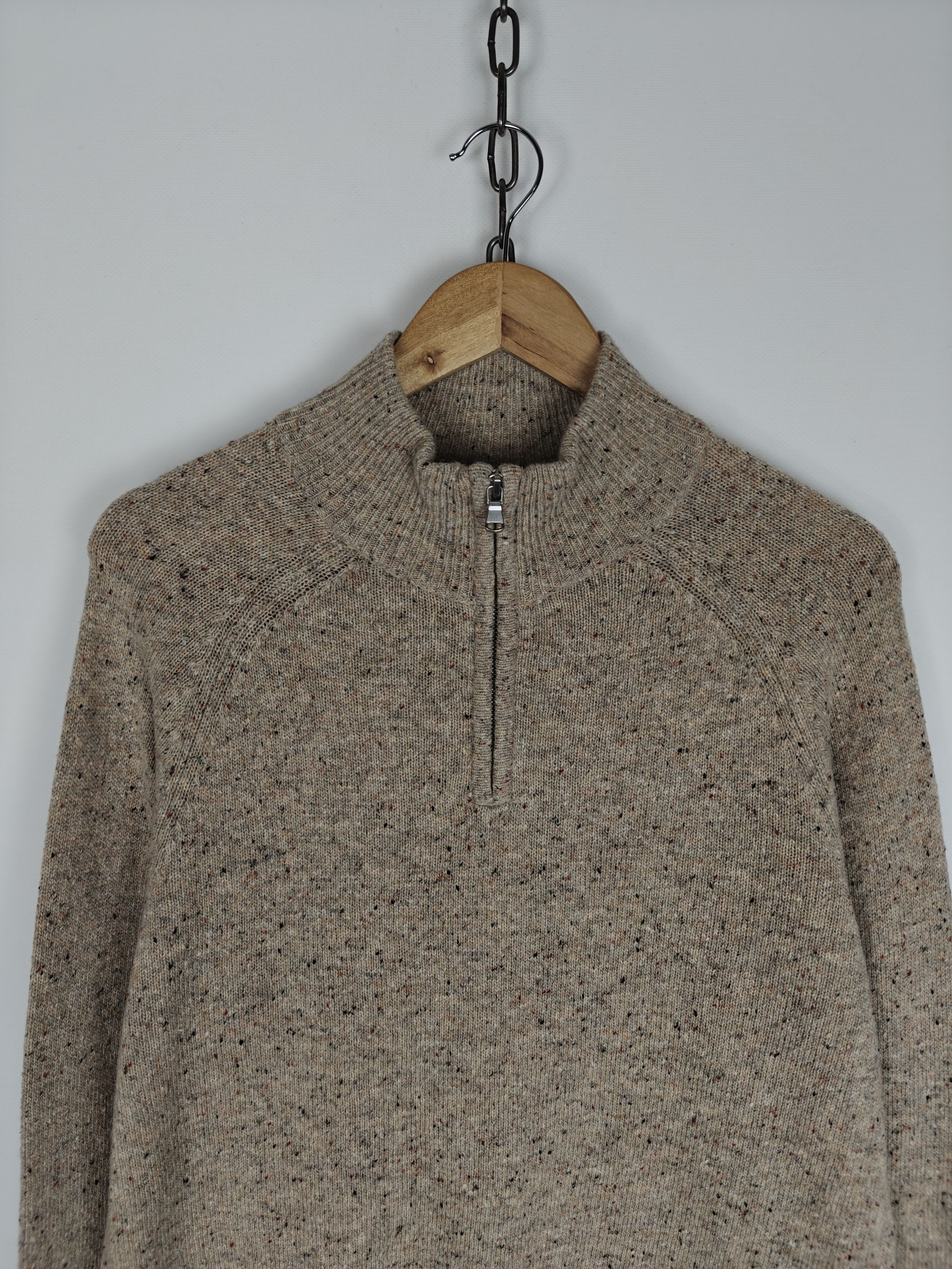 Other John Lewis Woll Sweater Pullover 1/4 Zip Beige size L Size US L / EU 52-54 / 3 - 2 Thumbnail