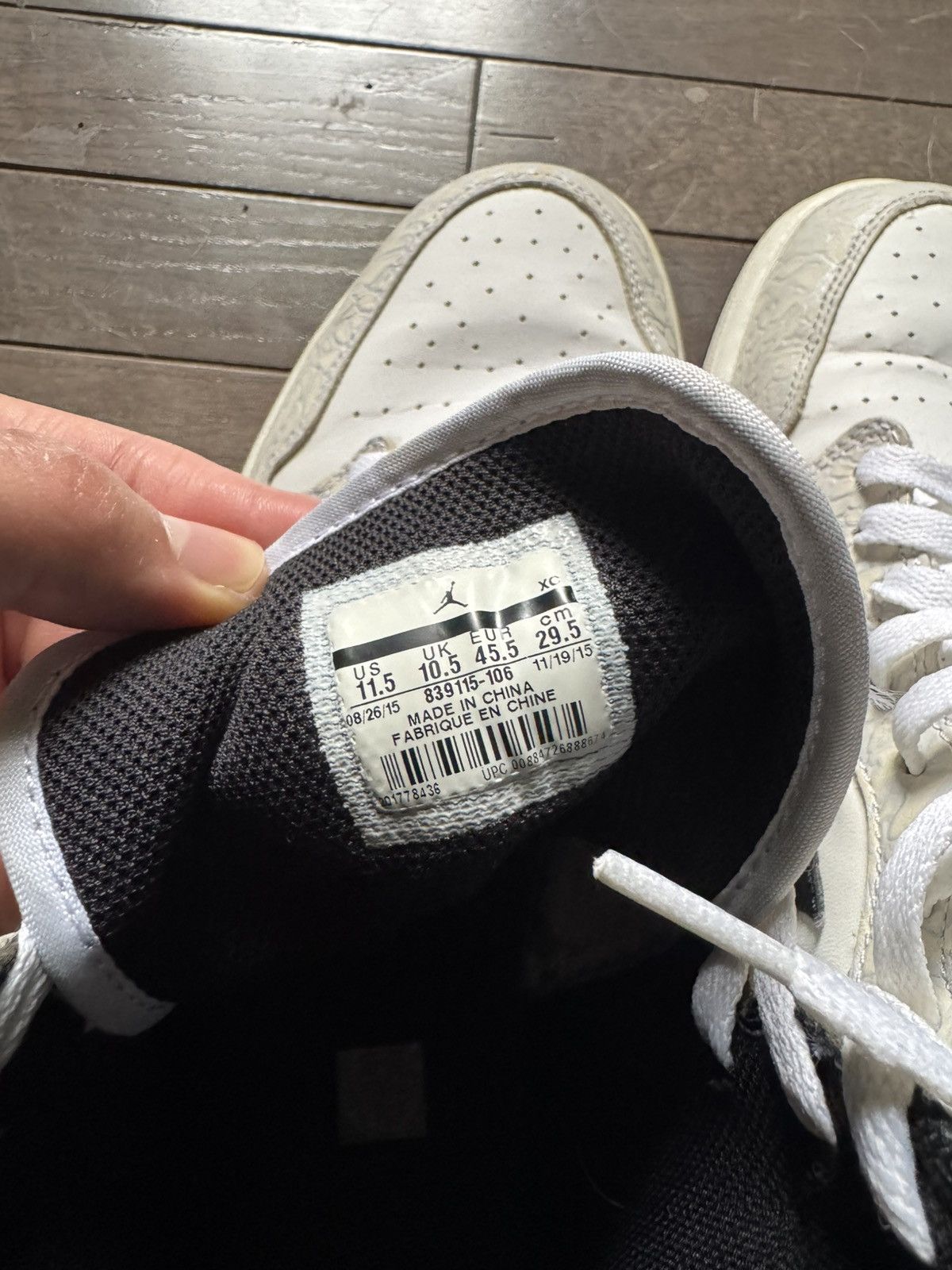 Nike Nike Air Jordan 1 Retro “White Elephants” Size US 11.5 / EU 44-45 - 5 Thumbnail