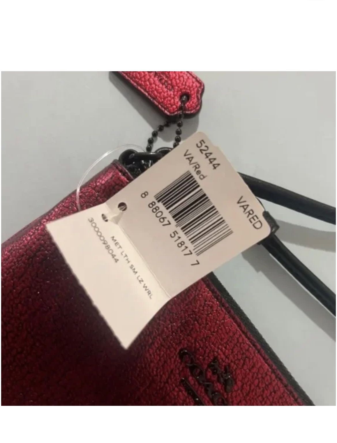 Coach COACH Red Metallic Leather Wristlet Wallet Size ONE SIZE - 10 Thumbnail
