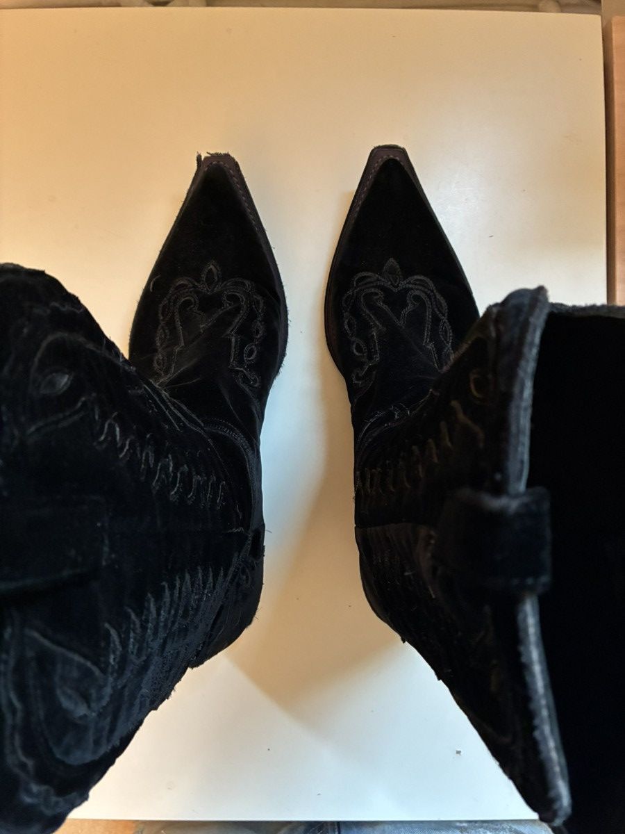 Givenchy Givenchy FW16 velvet cowboy boots Size US 11 / EU 44 - 3 Thumbnail