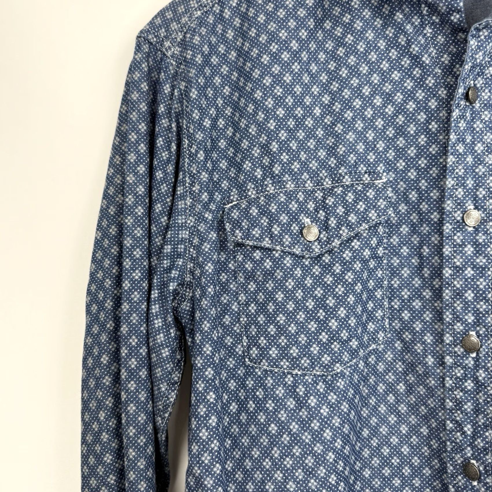 Vintage Salt Valley Western Button-Up Shirt Mens M Blue All Over Print Cowboy Western Size US M / EU 48-50 / 2 - 5 Thumbnail