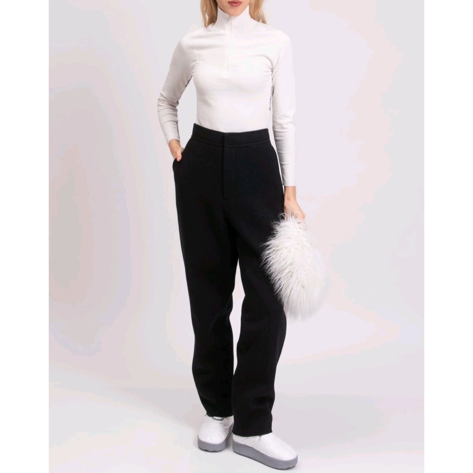 Other AMI ALEXANDRE MATTIUSSI Cashmere & Wool Heavy Trousers 40 Size 40" / US 18 - 1 Thumbnail