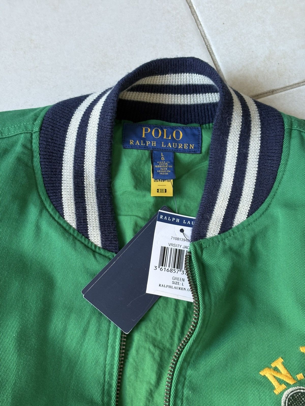 Ralph Lauren Green Varsity Jacket Ralph Lauren Tennis Club Men’s Size L Size US L / EU 52-54 / 3 - 6 Thumbnail
