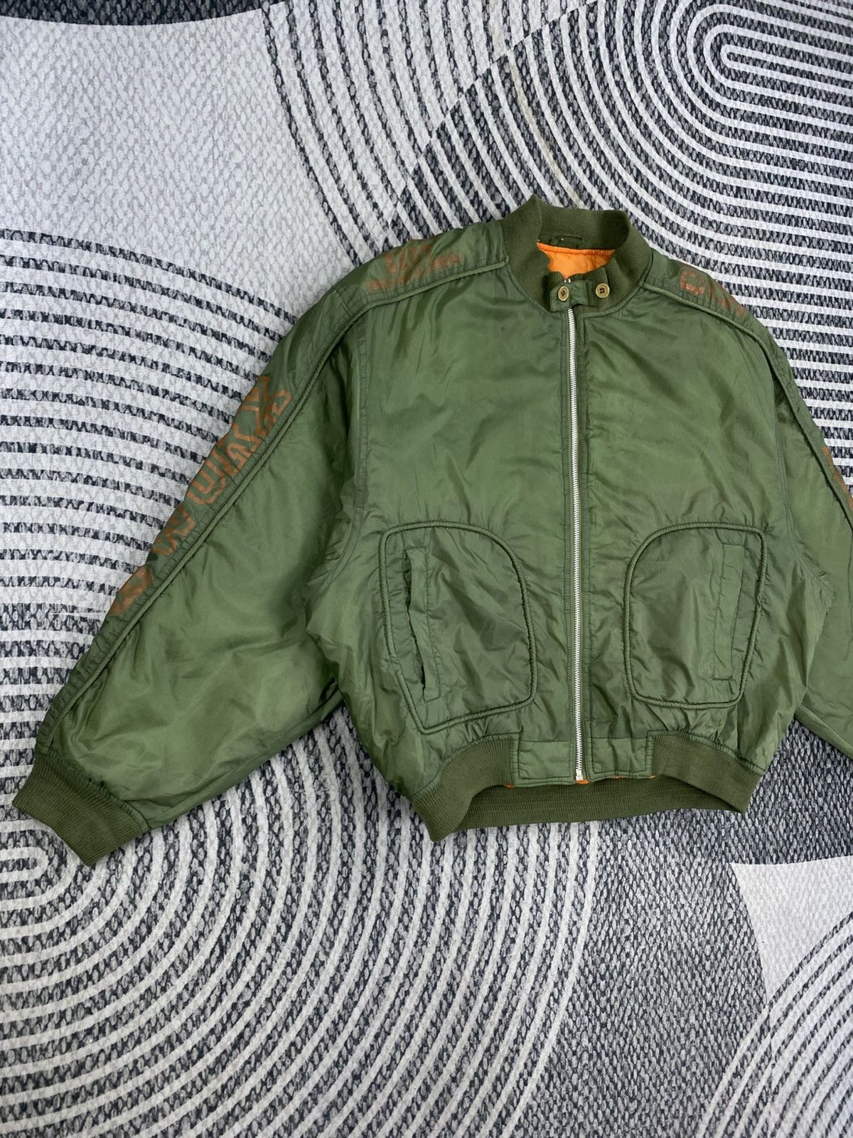 Japanese Brand Vtg Alon Point Authenticity Green Bombers Jacket Size US XL / EU 56 / 4 - 4 Thumbnail