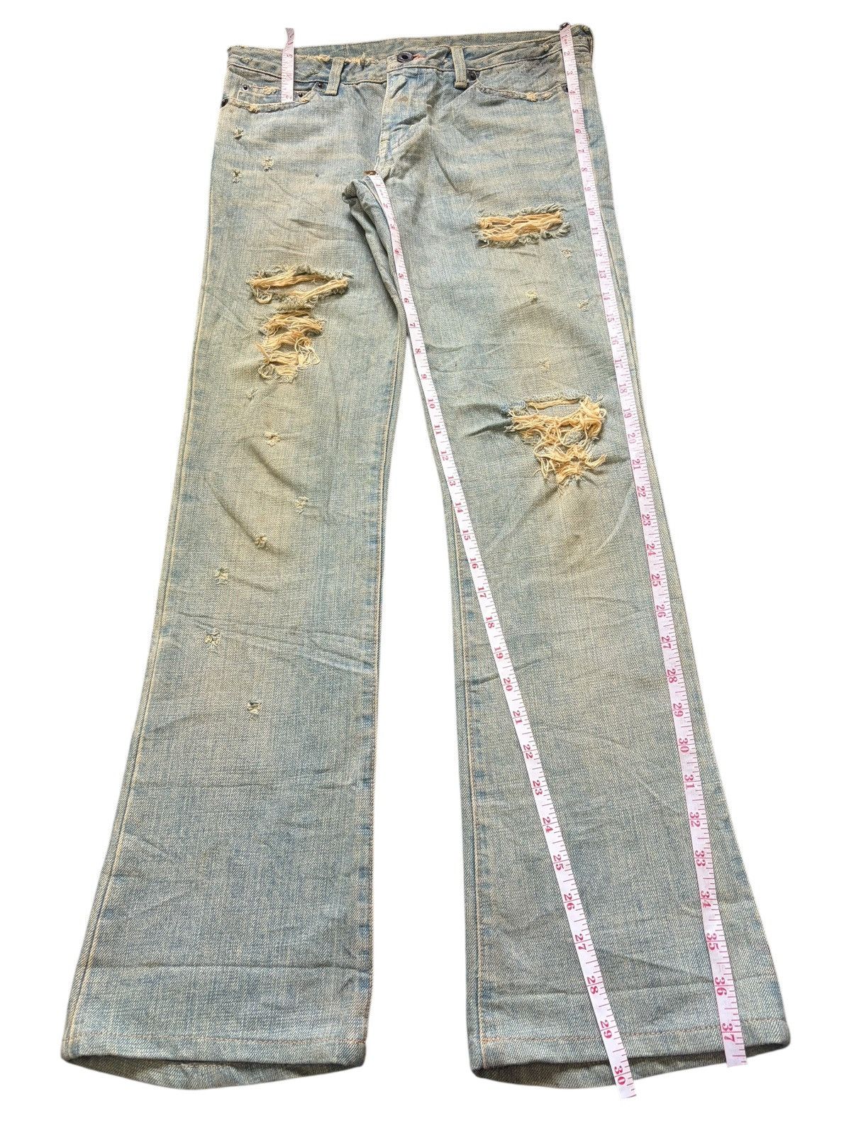 MOUSSY Vintage Japanese Moussy Distressed Flare Jeans Size 29" - 7 Thumbnail